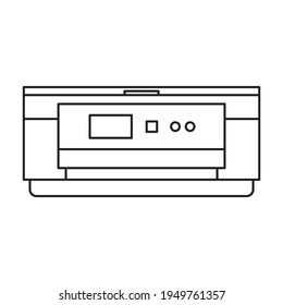 Printer vector icon.Outline vector icon isolated on white background printer.