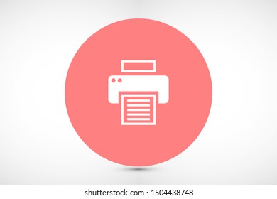 Printer vector icons. printer for printing the text of icons. printer for operation of icons. printer for printing