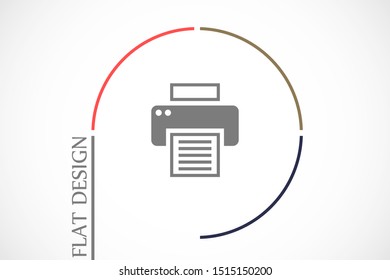 Printer vector icons. printer for printing the text of icons. printer for operation of icons. printer for printing