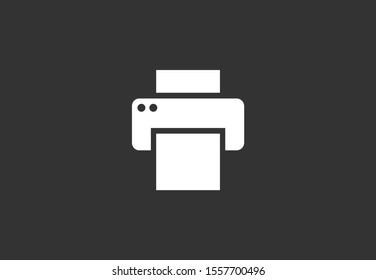Printer vector icons. printer for printing the text of icons. printer for operation of icons. printer for printing