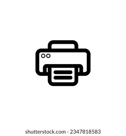 Printer vector icons set. Illustration isolated for graphic and web design.