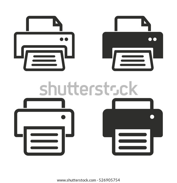 Printer vector icons set. Illustration isolated\
for graphic and web\
design.
