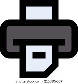 Ilustración de vectores de impresora en un fondo transparente.Símbolos de calidad superior.Icono vectorial de trazo para el diseño de conceptos y gráficos. 