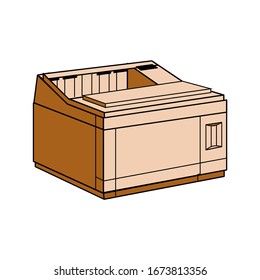 Printer vector illustrations isolated on a white background in EPS10