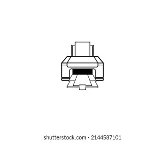 Printer Vector Isolated Illustration. Printer Icon