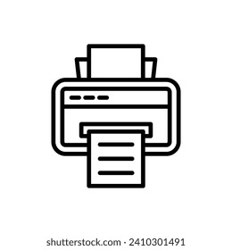 Printer Vector Line Icon Design