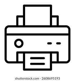 Printer Vector Line Icon Design