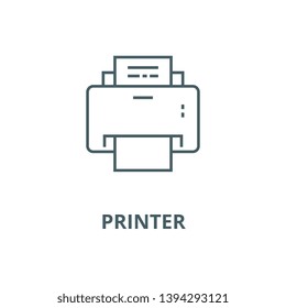 Printer vector line icon, linear concept, outline sign, symbol