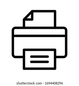 printer vector thin line icon 