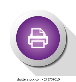 Printer, web icon. Vector design