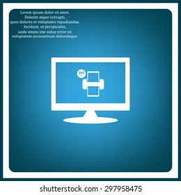 Printer with wi-fi connection. icon. vector design