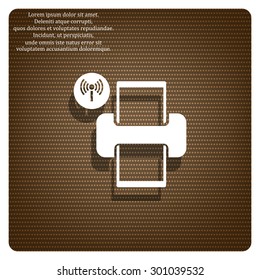 Printer with wi-fi connection. icon. vector design