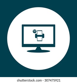 Printer with wi-fi connection. icon. vector design