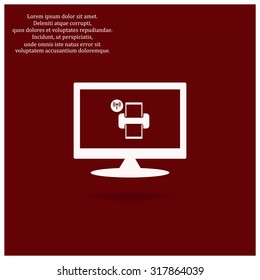 Printer with wi-fi connection. icon. vector design