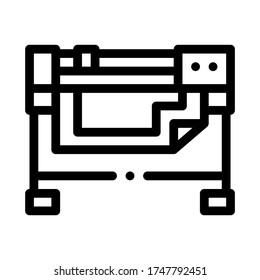 printer for work icon vector. printer for work sign. isolated contour symbol illustration