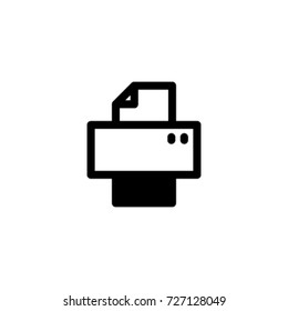 Printer/fax icon. Line design