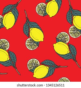 PrintFruit mix design for fabric and decor - Vector