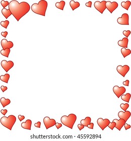 print-holder with hearts with a white background