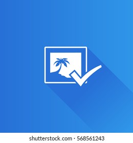 Printing approval icon in Metro user interface color style. Print shop service