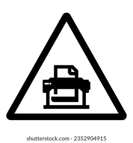 Symbol für den Druckbereich, Vektorgrafik, einzeln auf weißem Hintergrund. EPS10