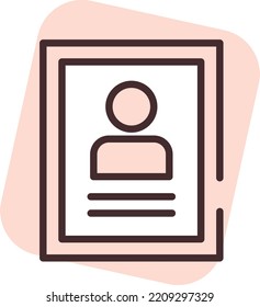 Printing award, illustration, vector on white background.