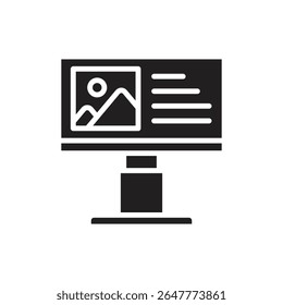 Printing Billboard Filled Icon Vector Illustration