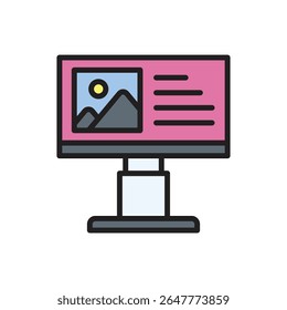 Printing Billboard Icon Vector Illustration