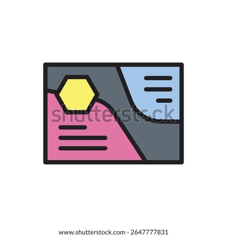 Printing Bussiness Card Icon Vector Illustration
