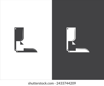 Diseño de plantilla de logotipo de carnicero. Tema de carnicería o carnicería.  Plantilla de diseño de la casa de impresión de diseño plano.
