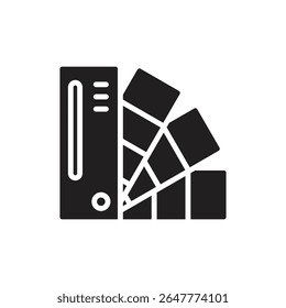 Printing Color Palette Filled Icon Vector Illustration