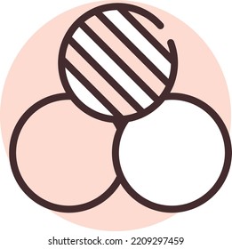 Colores de impresión, ilustración, vector sobre fondo blanco.