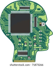 Printing contact scheme in the form of a head