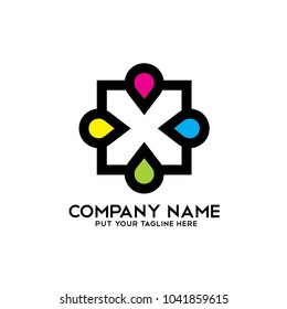Printing Decorative logo Icon