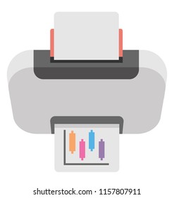 
A printing device with the two way paper ingoing and outcoming depicting fax machine 
