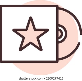 Printing disc design, illustration, vector on white background.