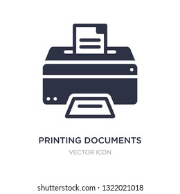 printing documents icon on white background. Simple element illustration from Business and finance concept. printing documents sign icon symbol design.
