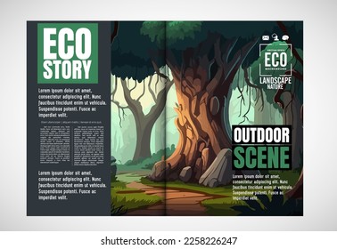 Printing ecology magazine, brochure layout easy to editable