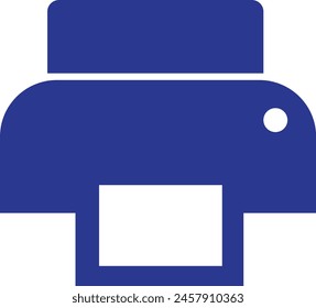 Printing icon blue color eps format