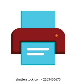 Printing icon in colorful flat style