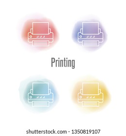 Printing Icon Concept