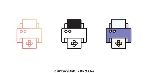 Printing icon design with white background stock illustration