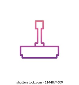 printing icon in gradient style on white background