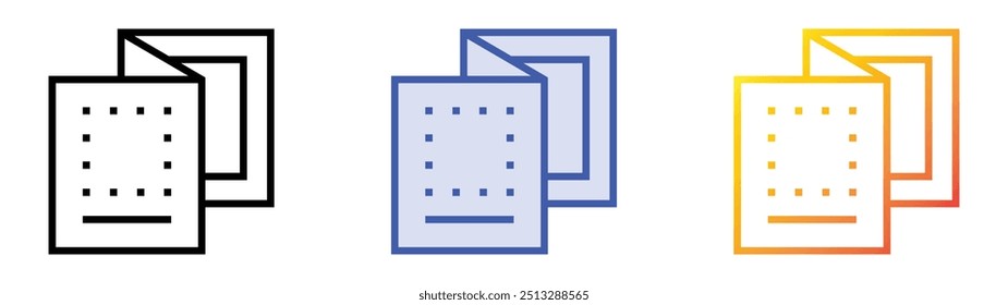 printing icon. Linear, Blue Fill and Gradient Style Design Isolated On White Background