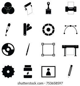 printing icon set