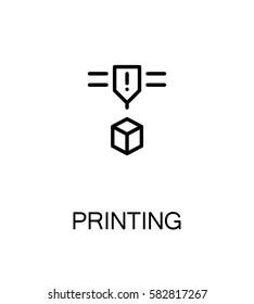 Printing icon. Single high quality outline symbol for web design or mobile app. Thin line sign for design logo. Black outline pictogram on white background