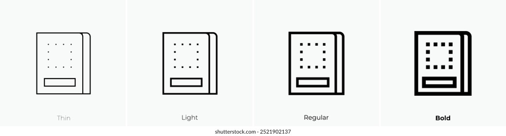 printing icon. Thin, Light Regular And Bold style design isolated on white background