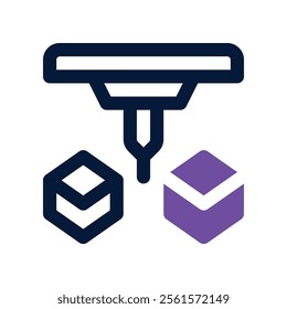 printing icon. vector dual tone icon for your website, mobile, presentation, and logo design.