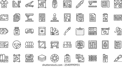 Printing icons High-Quality Vector Icons Collection with Editable Stroke. Ideal for Professional and Creative Projects.