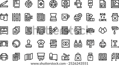 Printing icons High-Quality Vector Icons Collection with Editable Stroke. Ideal for Professional and Creative Projects.