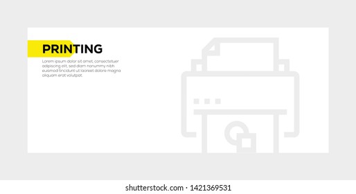 PRINTING AND ILLUSTRATION ICON CONCEPT